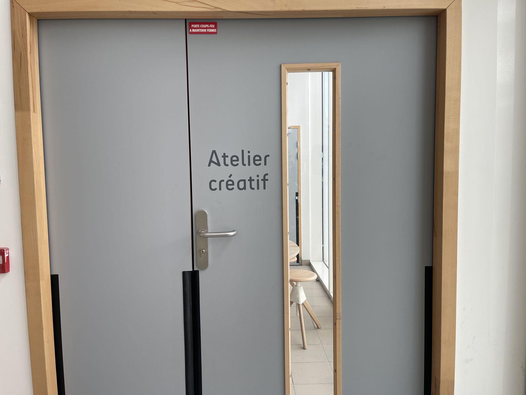 La porte de l’atelier créatif